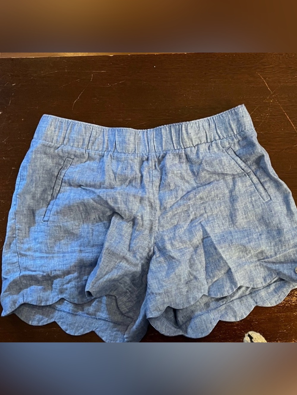 Lilly Pulitzer Light Blue Linen-Blend chambray Shorts